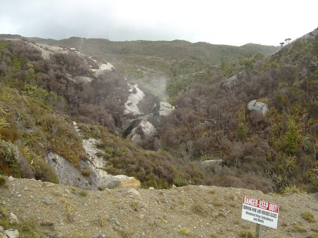 spontaneous combustion of coal underground